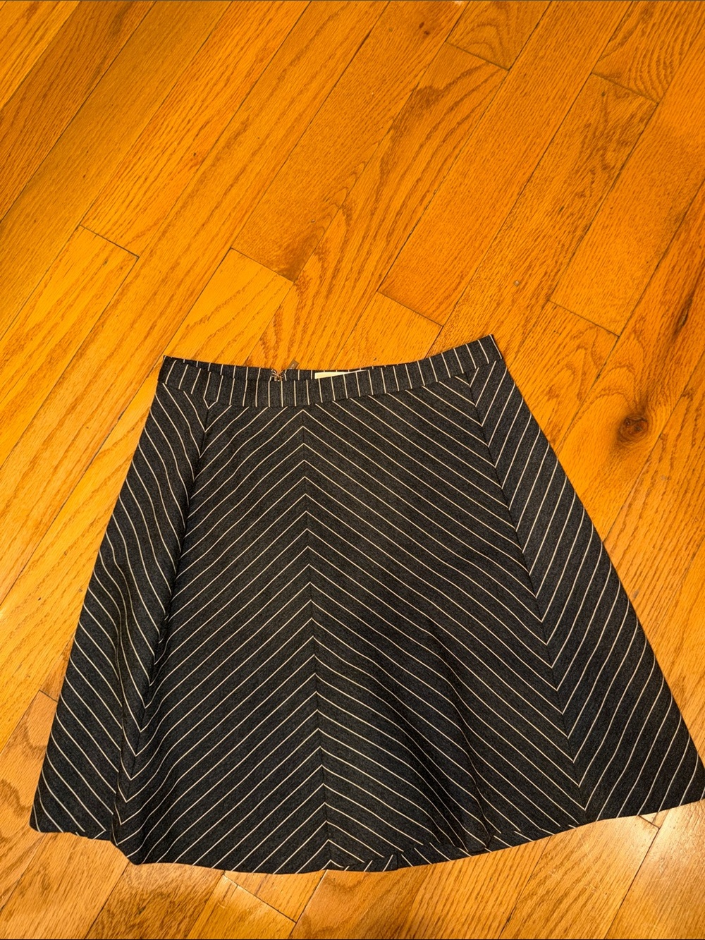 Michael Kors Mini Skirt Women’s Black White Striped Zip Stretch Designer